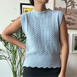 Pastel blue sweater vest